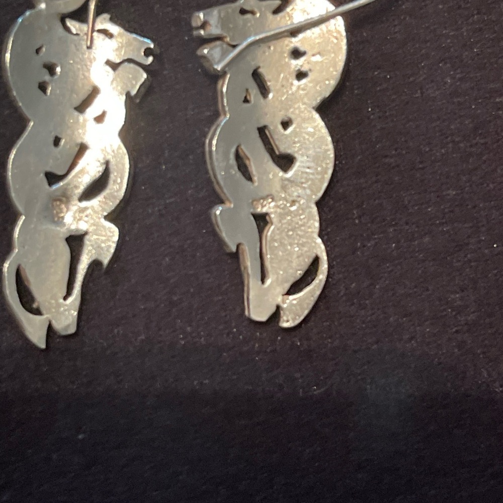 Celtic Handmade Unique Horse Earrings Sterling - Picture 3 of 3